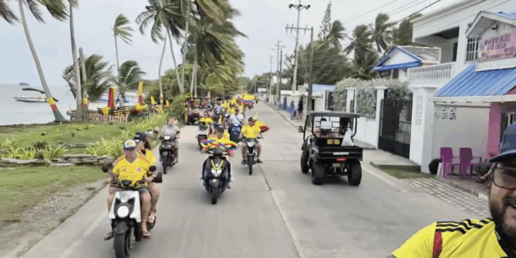 Así estuvo la caravana abelardista ayer en San Andrés, recorriendo varios sectores de la isla. 